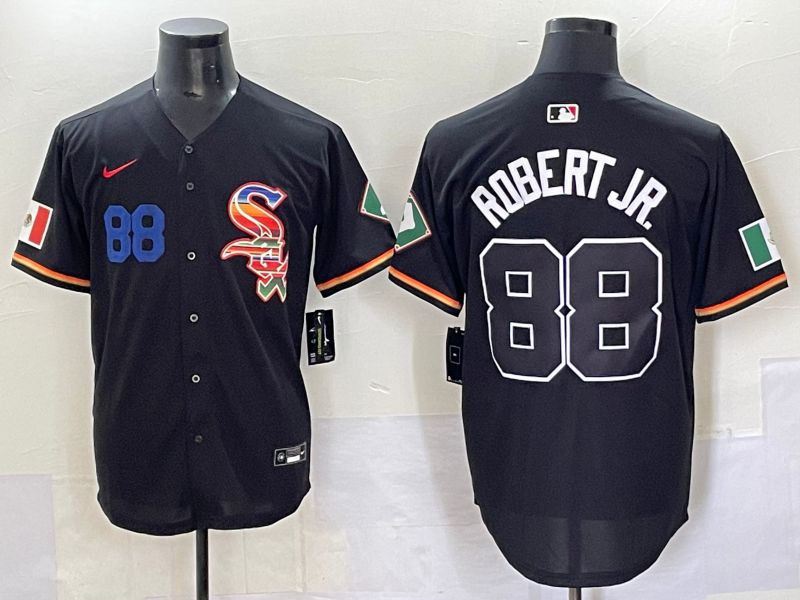 Men 2025 Chicago White Sox #88 Robert jr Black Game Nike MLB Jersey style 7093->chicago white sox->MLB Jersey